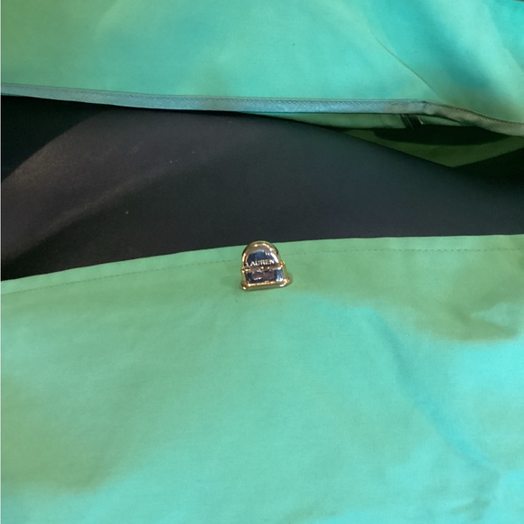 LAUREN RALPH LAUREN PARROT LIME GREEN TRENCH COAT SZ. PS - Picture 7 of 10